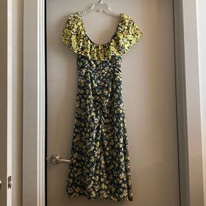 Floral off the shoulder zara dress